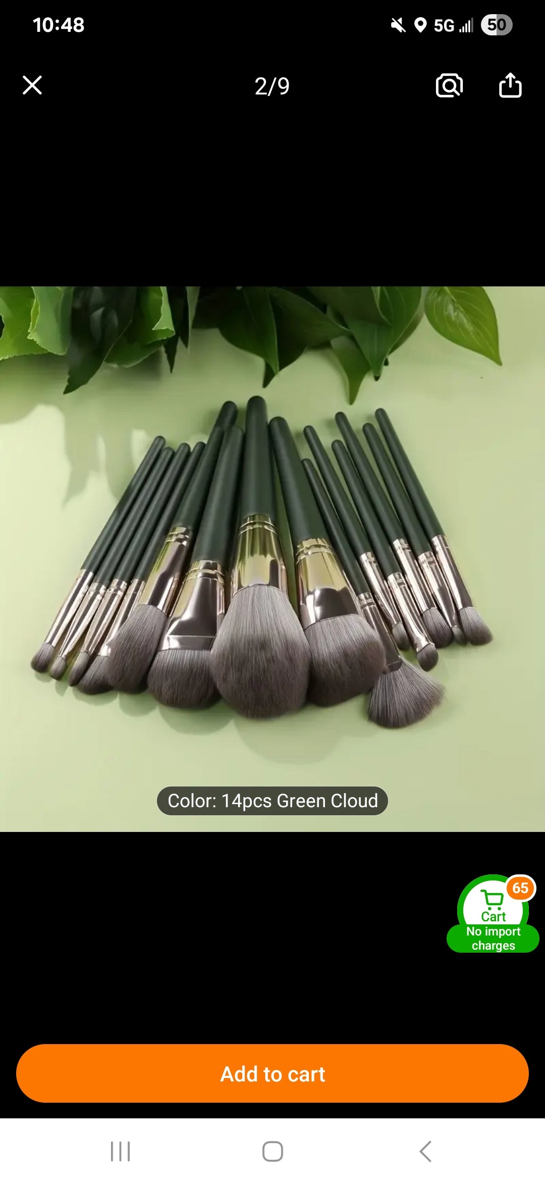 14 piece set of makeup brushes