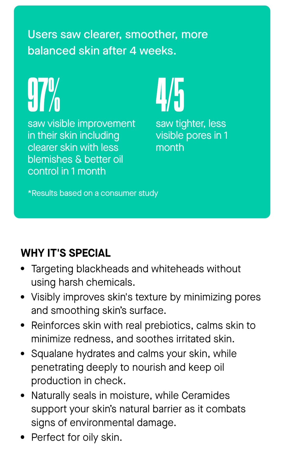 Clarifying prebiotic treatment