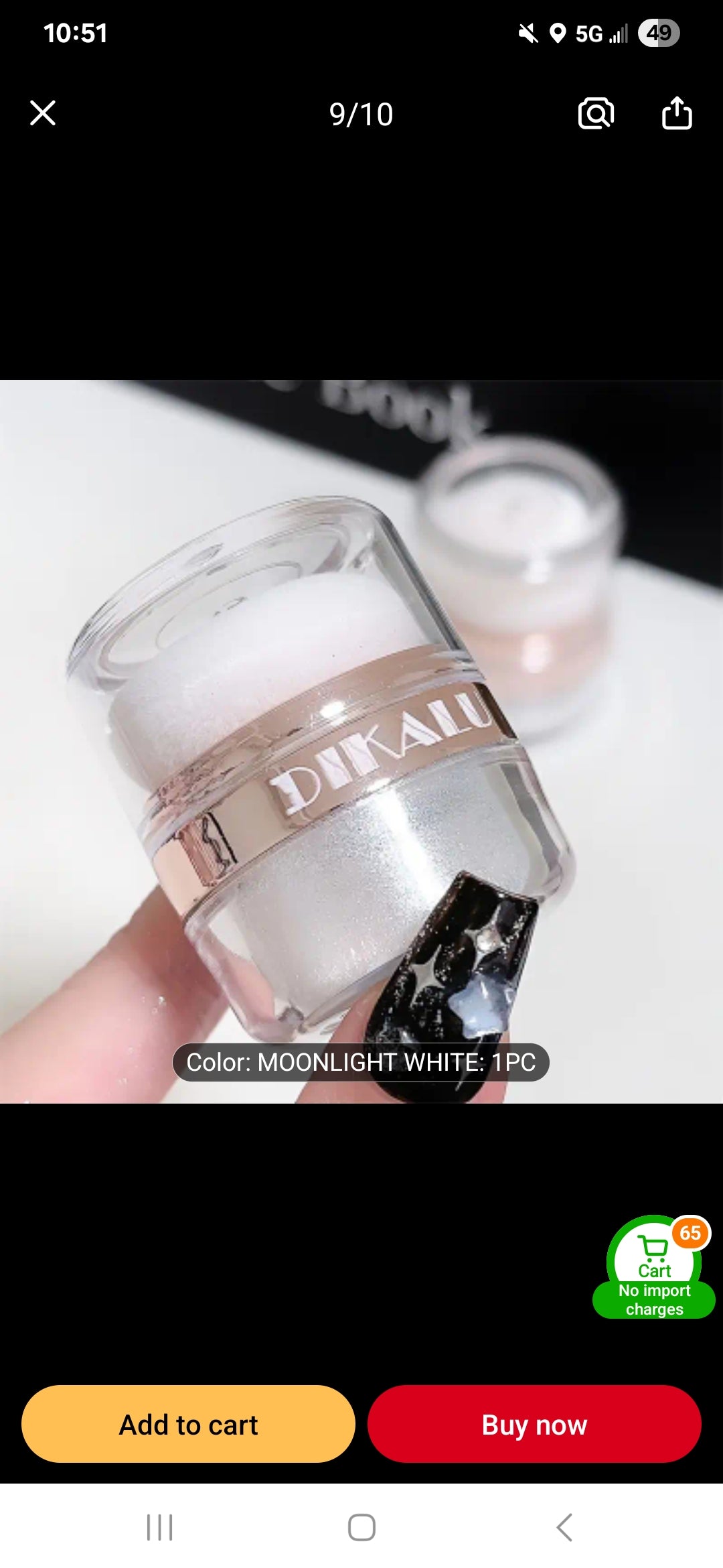 Glitter highlighter powder