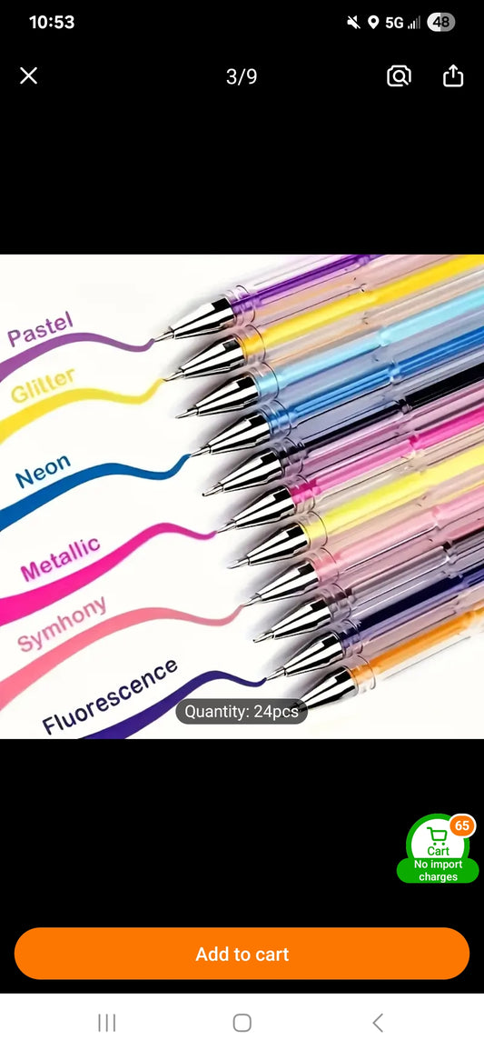 Gel pen inserts