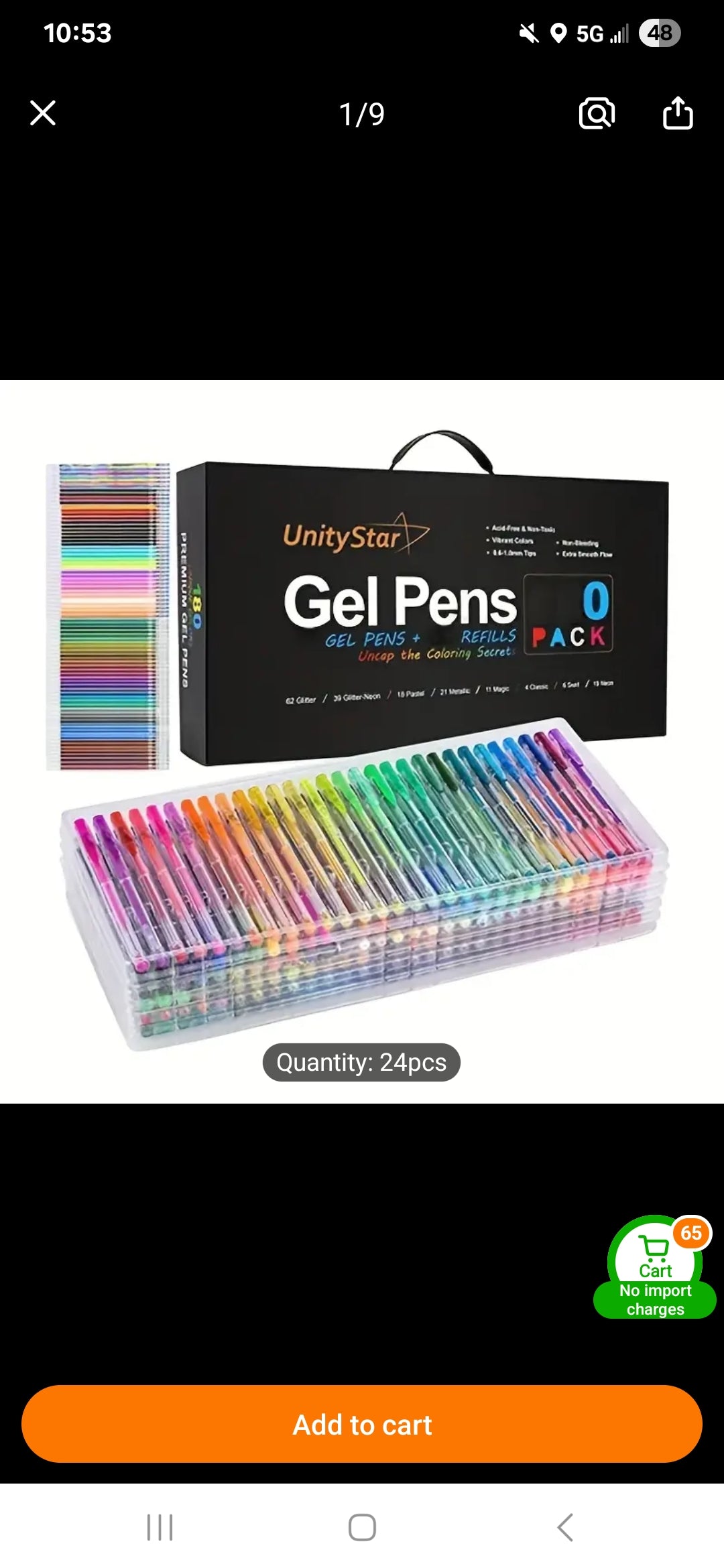 Gel pen inserts