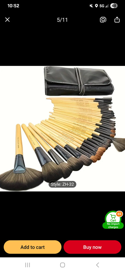 32 piece makeup brush set