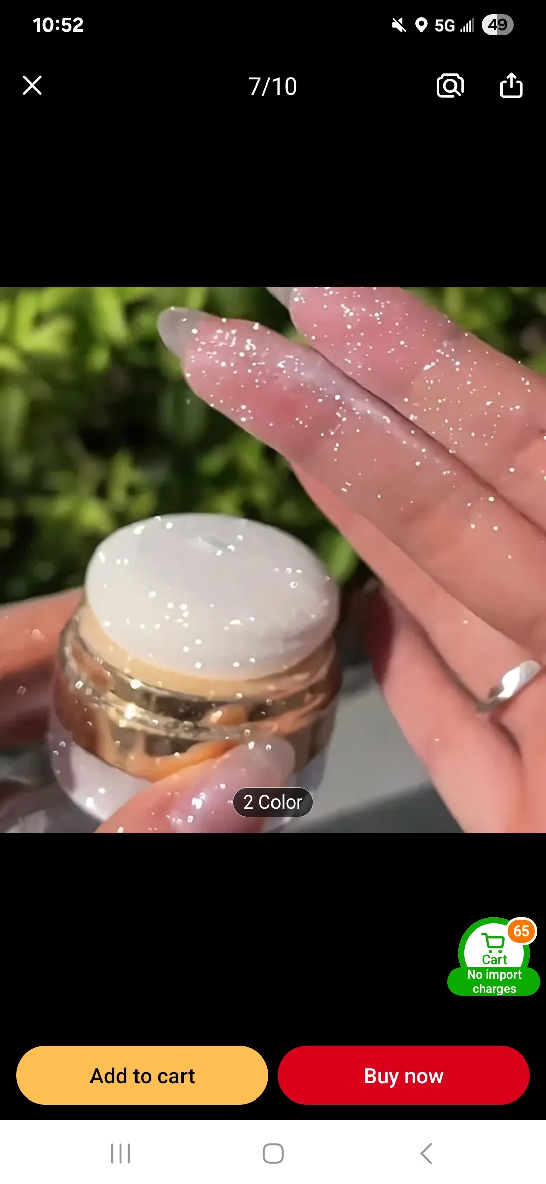 Glitter highlighter powder